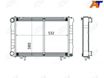 Радиатор SAT ГАЗ ГАЗель 3302 дорестайлинг шасси (1994-2002)