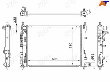 Радиатор охлаждающей жидкости SAT Hyundai Accent седан ТагАЗ (2001-2012)