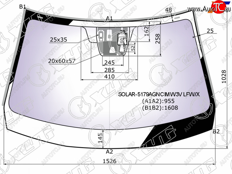 21 999 р. Стекло лобовое (Атермальное Три камеры Датчик дождя Молдинг) XYG Mazda CX-5 KE рестайлинг (2015-2017)  с доставкой в г. Новочеркасск