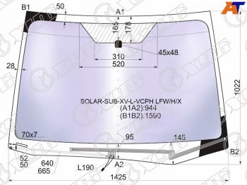 26 449 р. Стекло лобовое (Атермальное Обогрев щеток) XYG Subaru Impreza WRX STI VA,V10 седан рестайлинг (2016-2021)  с доставкой в г. Новочеркасск. Увеличить фотографию 2