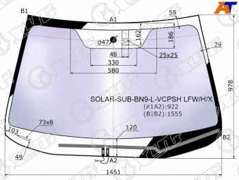 27 999 р. Стекло лобовое (Атермальное Обогрев щеток Датчик дождя) XYG Subaru Legacy BN/B15 рестайлинг седан (2017-2024)  с доставкой в г. Новочеркасск. Увеличить фотографию 2