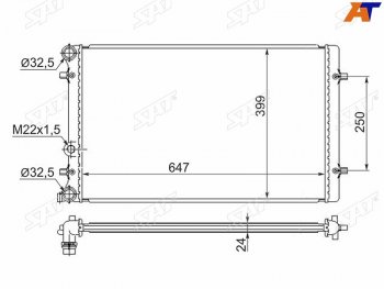 Радиатор охлаждающей жидкости SAT Volkswagen Golf 4 (1997-2003)