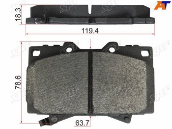 1 859 р. Колодки тормозные перед FL-FR SAT  Toyota Land Cruiser 100 дорестайлинг (1998-2002) (с керамическим наполнением)  с доставкой в г. Новочеркасск. Увеличить фотографию 2