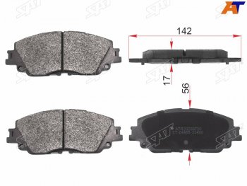 1 249 р. Колодки тормозные передние FR-FL SAT  Toyota Camry  XV70 - RAV4  XA50  с доставкой в г. Новочеркасск. Увеличить фотографию 2