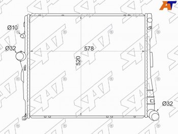 7 249 р. Радиатор SAT BMW X3 E83 (2003-2009)  с доставкой в г. Новочеркасск. Увеличить фотографию 1