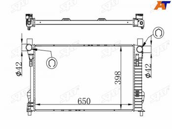 Радиатор охлаждающей жидкости SAT      Mercedes-Benz C-Class (W204,  С205,  S205,  W205), E-Class (W213,  S213), GLC class (X253,  C253)