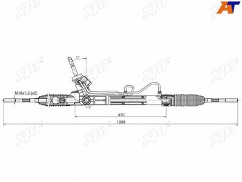 13 599 р. Рейка рулевая гидравлическая LHD SAT  Chevrolet Cruze (J300,  J305,  J308,  D2LC,  D2LC-K), Opel Astra (J)  с доставкой в г. Новочеркасск. Увеличить фотографию 1