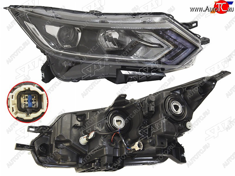 13 999 р. Фара правая ( галоген, LED) SAT  Nissan Qashqai  2 (2017-2022) J11 рестайлинг  с доставкой в г. Новочеркасск