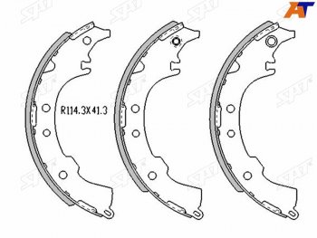 1 539 р. Колодки тормозные барабанные задние RH-LH SAT Toyota Gaia XM10 дорестайлинг (1998-2001)  с доставкой в г. Новочеркасск. Увеличить фотографию 1