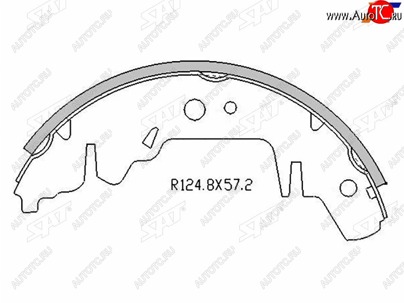 1 739 р. Колодки тормозные барабанные задние RH-LH SAT  Chrysler Voyager  GS минивэн (1995-2000), KIA Carnival ( UP,CQ,  UP,GQ) (1998-2006)  с доставкой в г. Новочеркасск