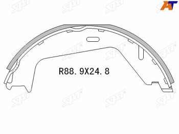 1 099 р. Колодки тормозные барабанные задние LH-RH SAT  Volvo S60  RS,RH седан - XC90  C  с доставкой в г. Новочеркасск. Увеличить фотографию 1