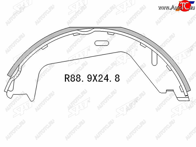 1 099 р. Колодки тормозные барабанные задние LH-RH SAT  Volvo S60  RS,RH седан - XC90  C  с доставкой в г. Новочеркасск