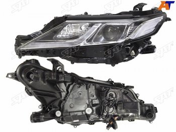 Фара левая (1 LED полоса) SAT Toyota (Тойота) Camry (Камри)  XV70 (2017-2021) XV70 дорестайлинг