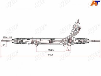 28 999 р. Рейка рулевая без отверстия под датчик SAT BMW X5 E53 дорестайлинг (1999-2003)  с доставкой в г. Новочеркасск. Увеличить фотографию 1