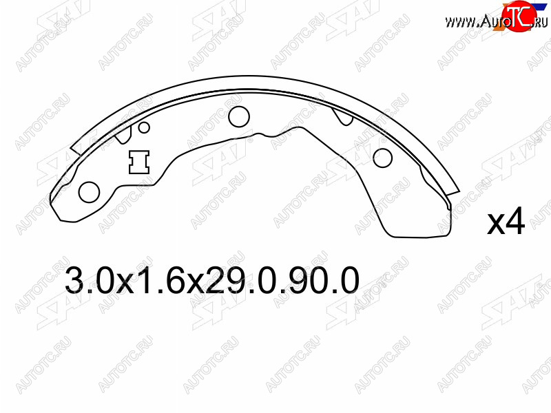 1 399 р. Колодки тормозные задние RH-LH SAT     Honda Logo (1996-2001)  с доставкой в г. Новочеркасск