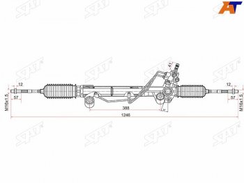 Рейка рулевая LHD SAT Toyota Land Cruiser Prado J150 3-ий рестайлинг (2020-2024)