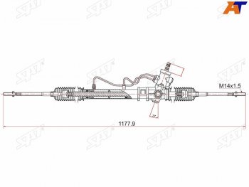 Рейка рулевая LHD SAT Toyota (Тойота) Corolla (Королла)  E100 (1991-2002) E100 седан, универсал