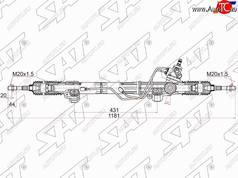 13 949 р. Рейка рулевая LHD SAT  Toyota Land Cruiser Prado  J120 (2002-2009)  с доставкой в г. Новочеркасск