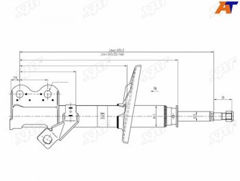 3 299 р. Стойка передняя RH SAT Toyota Sprinter E100 дорестайлинг седан (1991-1993)  с доставкой в г. Новочеркасск. Увеличить фотографию 2