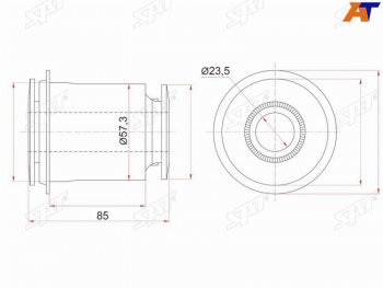 819 р. Сайлентблок переднего нижнего рычага FR SAT Toyota Tundra XK50 дорестайлинг (2007-2009)  с доставкой в г. Новочеркасск. Увеличить фотографию 1