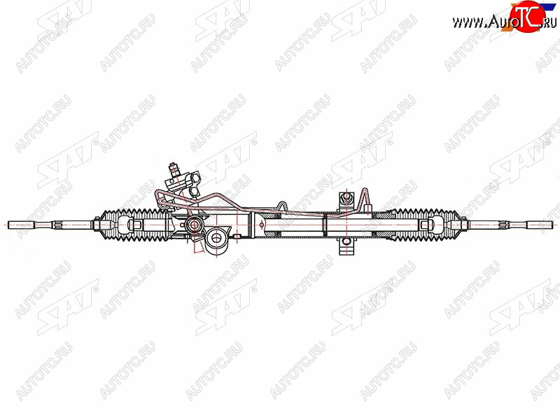 18 999 р. Рейка рулевая LHD SAT Nissan Murano 1 Z50 (2002-2009)  с доставкой в г. Новочеркасск