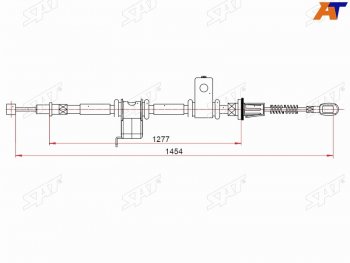 1 049 р. Трос ручного тормоза RH SAT Chevrolet Captiva  дорестайлинг (2016-2018)  с доставкой в г. Новочеркасск. Увеличить фотографию 1