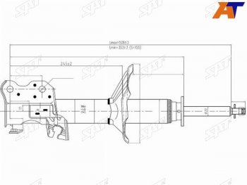 2 999 р. Стойка передняя RH SAT Nissan Pulsar (2013-2015)  с доставкой в г. Новочеркасск. Увеличить фотографию 1