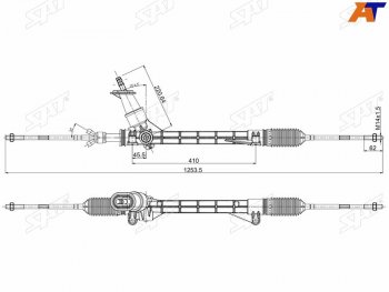 Рейка рулевая LHD SAT Volkswagen (Волксваген) Polo (Поло)  5 (2009-2020) 5 седан дорестайлинг, хэтчбек дорестайлинг, седан рестайлинг, хэтчбек рестайлинг