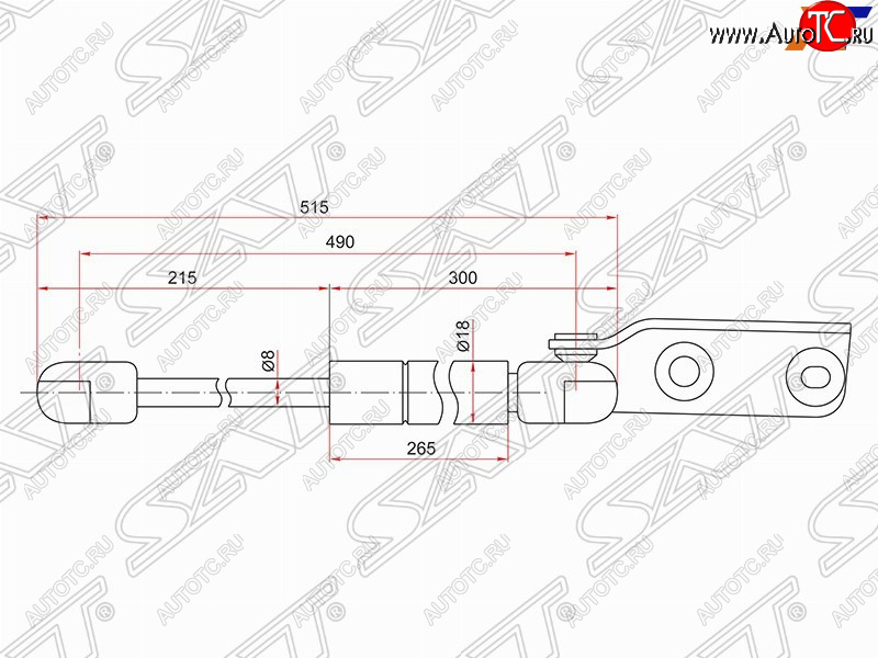 979 р. Правый упор крышки багажника SAT Nissan AD Y11 (1999-2008)  с доставкой в г. Новочеркасск