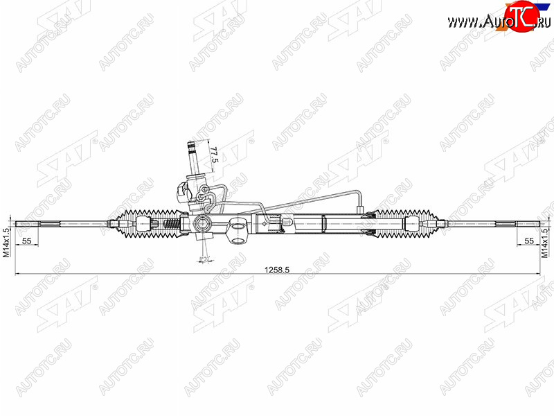 18 399 р. Рейка рулевая 2,0 -2,4V LHD SAT  Mitsubishi Outlander  CU (2003-2009)  с доставкой в г. Новочеркасск