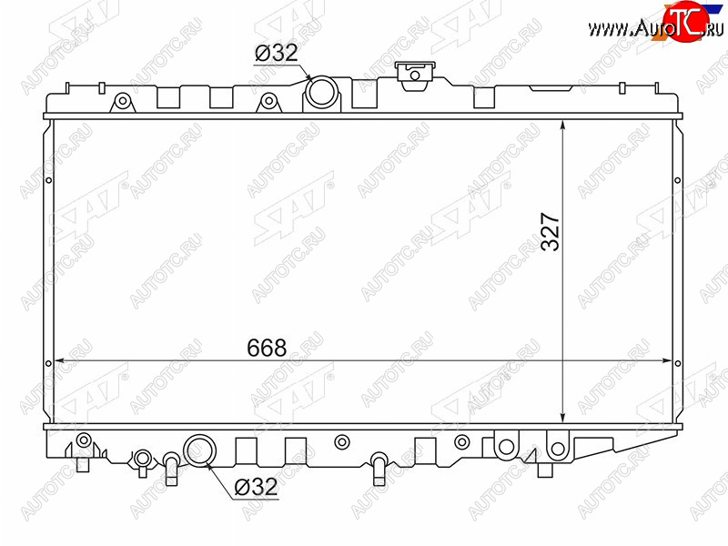 4 749 р. Радиатор SAT  Toyota Corona  T190 (1992-1994) седан дорестайлинг (применимо для Toyota Corolla (E90) 87-92 Carina (T170) 88-92 Corolla Levin 87-91 Corona (T170) 87-)  с доставкой в г. Новочеркасск