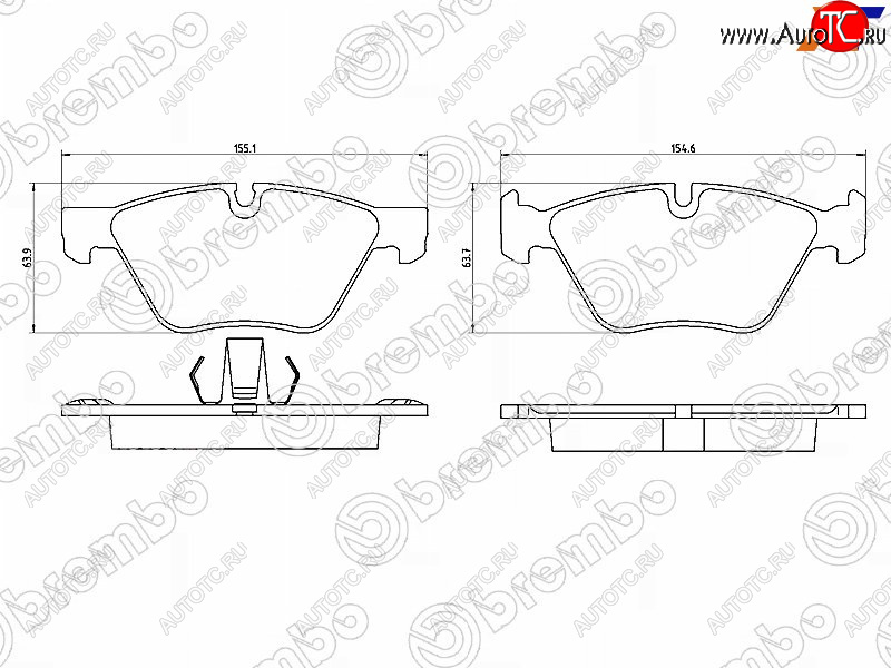 5 449 р. Колодки тормозные передние FL-FR SAT BMW 5 серия F10 рестайлинг, седан (2013-2017)  с доставкой в г. Новочеркасск