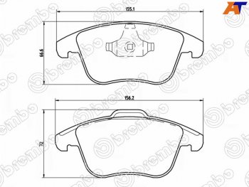 3 399 р. Колодки тормозные перед FL-FR SAT  Ford Mondeo, Land Rover Freelander (L359), Volvo S60 (FS седан), XC70  с доставкой в г. Новочеркасск. Увеличить фотографию 1