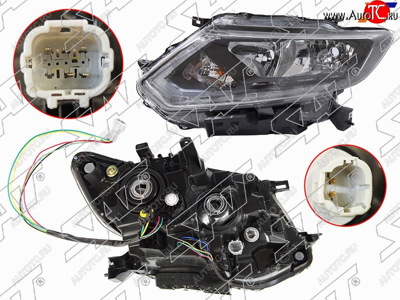 12 749 р. Фара левая (галоген, ДХО, с электрокорректором) SAT  Nissan X-trail  3 T32 (2013-2018) дорестайлинг  с доставкой в г. Новочеркасск