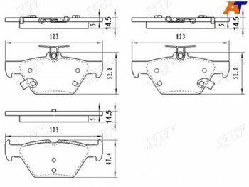 999 р. Колодки тормозные барабанные задние LH-RH SAT  Subaru Legacy  BN/B15 - Outback ( BS/B15,  BT)  с доставкой в г. Новочеркасск. Увеличить фотографию 1