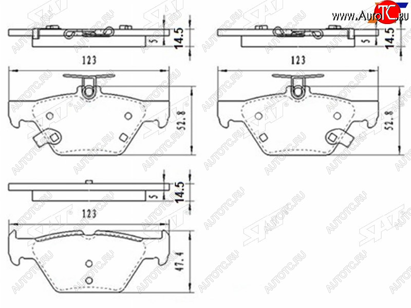 999 р. Колодки тормозные барабанные задние LH-RH SAT  Subaru Legacy  BN/B15 - Outback ( BS/B15,  BT)  с доставкой в г. Новочеркасск