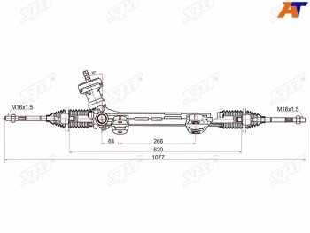 Рейка рулевая SAT Hyundai (Хюндаи) Elantra (Элантра) ( MD,  AD,  CN7) (2010-2024) MD, AD, CN7 дорестайлинг, рестайлинг, дорестайлинг, рестайлинг, рестайлинг