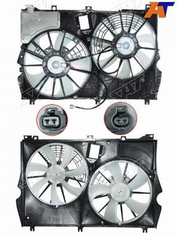 11 649 р. Диффузор радиатора в сборе SAT Lexus RX450 AL20 дорестайлинг (2015-2019)  с доставкой в г. Новочеркасск. Увеличить фотографию 2