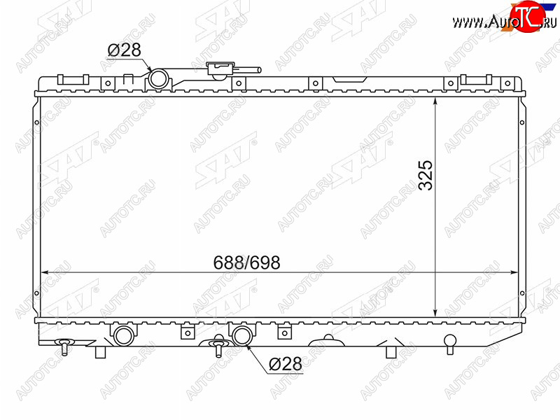 6 549 р. Радиатор SAT  Toyota Corsa  L50 (1994-1997) седан дорестайлинг  с доставкой в г. Новочеркасск