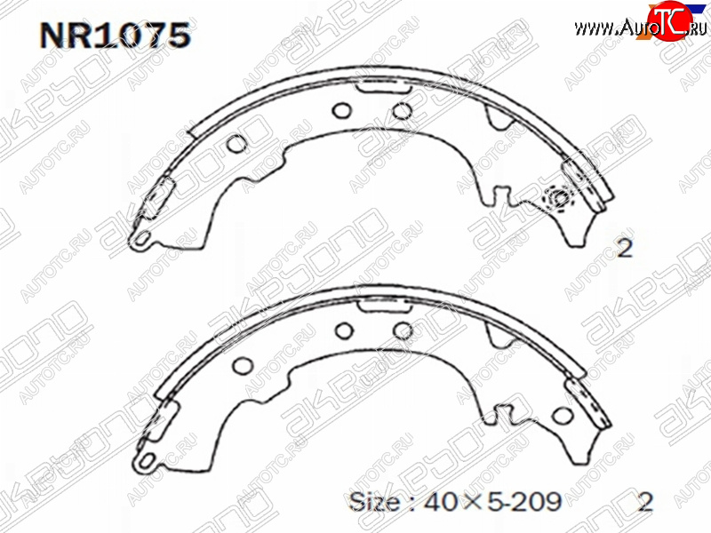 1 699 р. Колодки тормозные зад барабанные RR SAT Toyota Gaia XM10 дорестайлинг (1998-2001)  с доставкой в г. Новочеркасск