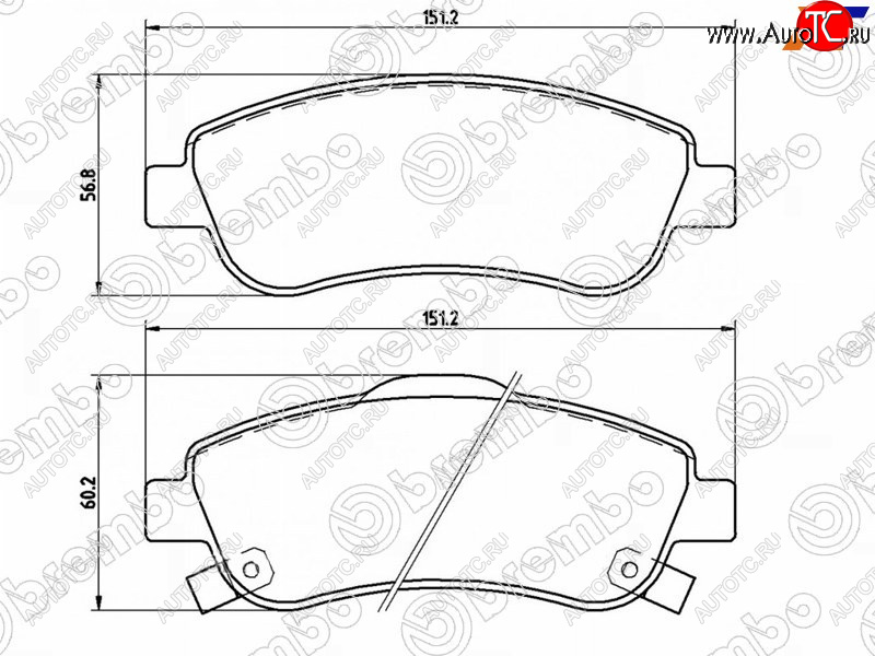 4 099 р. Колодки тормозные передние FL-FR SAT Honda CR-V RE1,RE2,RE3,RE4,RE5,RE7 дорестайлинг (2007-2010)  с доставкой в г. Новочеркасск