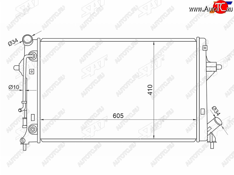 14 849 р. Радиатор охлаждающей жидкости SAT  KIA Seltos (2019-2024)  с доставкой в г. Новочеркасск