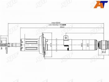 3 599 р. Стойка передняя LH SAT Toyota Mark X X130 дорестайлинг (2009-2012)  с доставкой в г. Новочеркасск. Увеличить фотографию 1