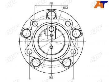 Ступичный узел задн. SAT Mazda CX-7 ER рестайлинг (2010-2012)