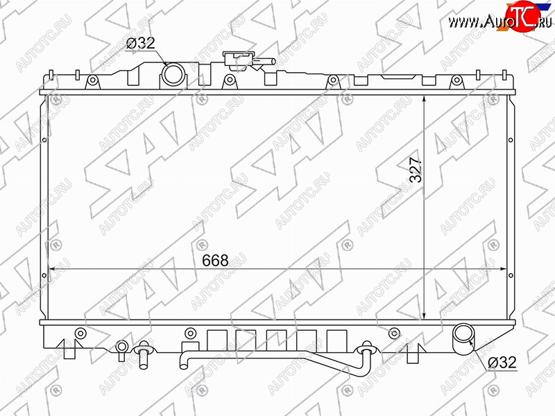 7 199 р. Радиатор SAT  Toyota Corona  T190 (1992-1994) седан дорестайлинг  с доставкой в г. Новочеркасск