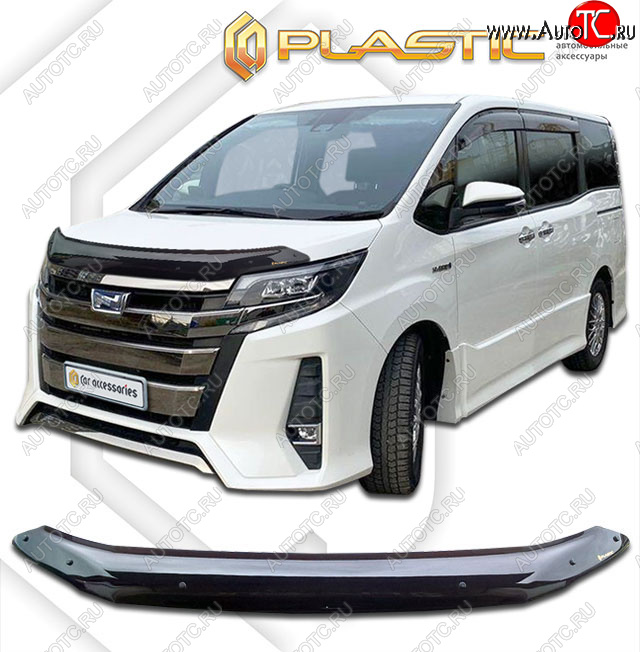 2 079 р. Дефлектор капота (Япония) CA-Plastic Toyota Noah 3 дорестайлинг (2014-2017) (classic черный, без надписи)  с доставкой в г. Новочеркасск