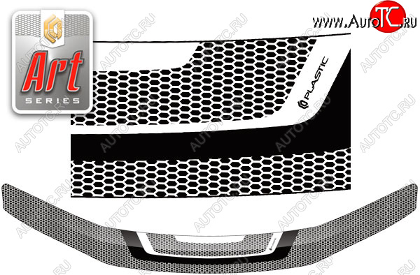 2 159 р. Дефлектор капота CA-Plastic  Lexus HS250h  F10 (2009-2013) дорестайлинг (Серия Art черная)  с доставкой в г. Новочеркасск