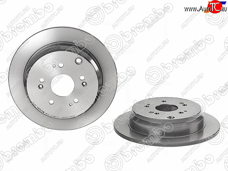 5 799 р. Задний тормозной диск BREMBO  Honda CR-V (RD4,RD5,RD6,RD7,RD9 ,  RE1,RE2,RE3,RE4,RE5,RE7,  RM1,RM3,RM4,  RW,RT), Odyssey (RC4, RC1, RC2), StepWagon (5 RP1,RP2, RP3, RP4,  5 RP1,RP2, RP3, RP4, RP5)  с доставкой в г. Новочеркасск