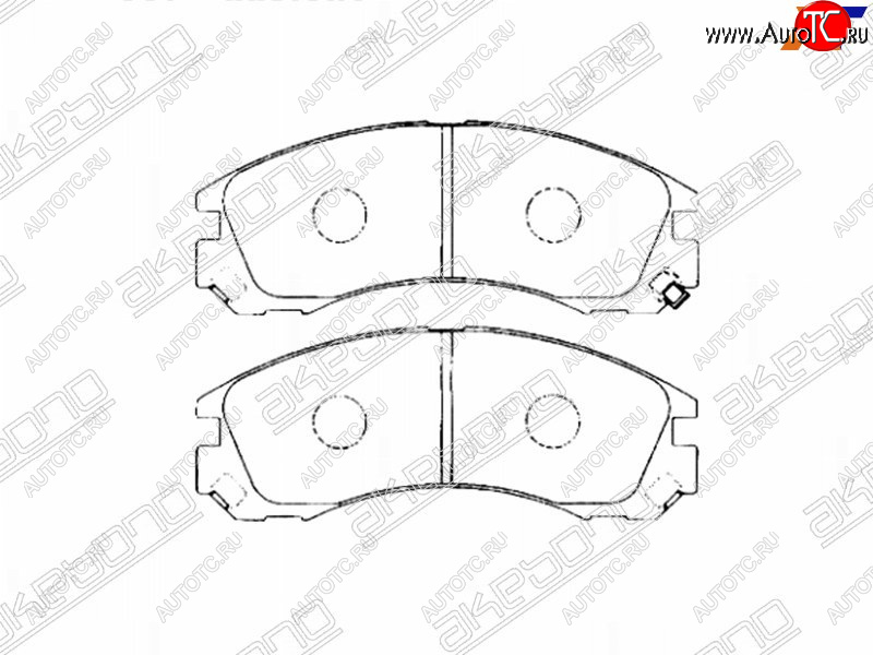 2 369 р. Колодки тормозные перед FR-FL SAT  Mitsubishi Airtek - Outlander  CU  с доставкой в г. Новочеркасск