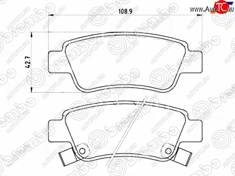 3 399 р. Колодки тормозные задние RH-LH SAT Honda CR-V RE1,RE2,RE3,RE4,RE5,RE7 рестайлинг (2009-2012)  с доставкой в г. Новочеркасск